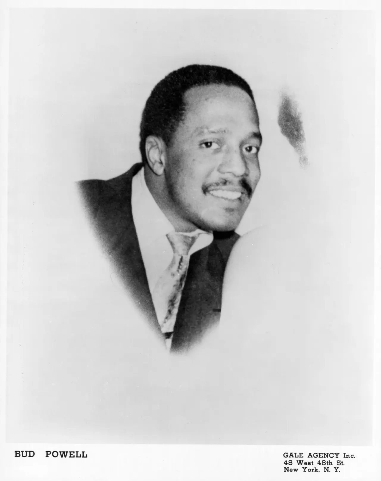Photograph of Bud Powell at the piano.