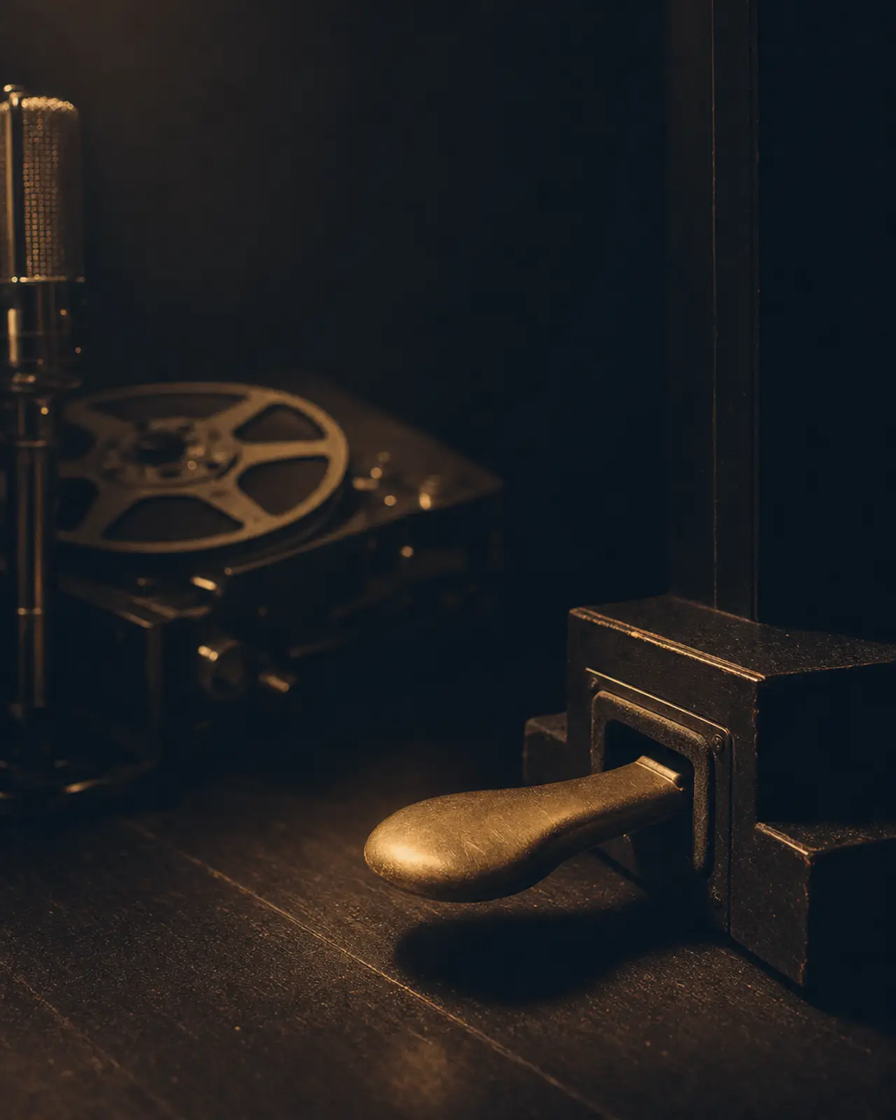 Hard Bop era still life for Kenny Barron: a brass sustain pedal worn bright at its centre.